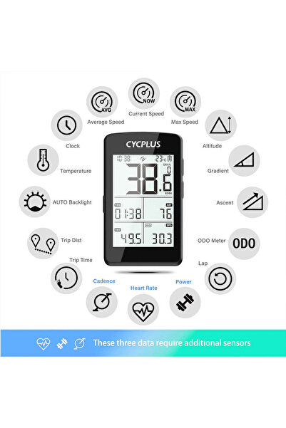 CYCPLUS M3 GPS Bike Computer – Wireless Cycling Speedometer with Bluetooth