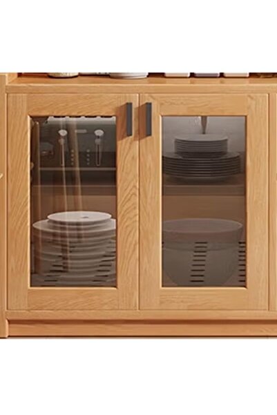 KEKE Cabinet Storage inside Living Room Wood Brown Color 120*30*180cm