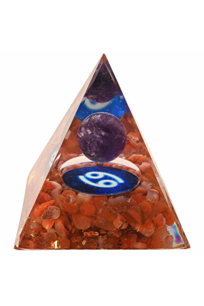 craftmystic Piramidă energetică organică 6 cm cu cristale vindecătoare specif...