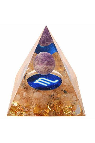 craftmystic Piramidă energetică organică 6 cm cu cristale vindecătoare specif...