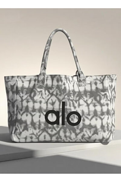 Alo Yoga Single-shoulder Canvas Bag for Men and Women, Large-capacity - Gray