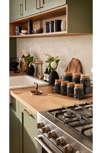 Generic This spice and seasoning storage jar set features a perfect design that adds a stunning touch to your kitchen decor.