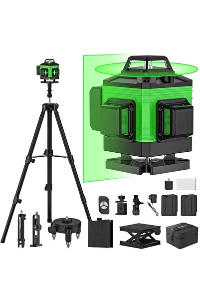 stuffix Laser level, 2 batteries, ±1/9 inch accuracy, IP54, 200 ft