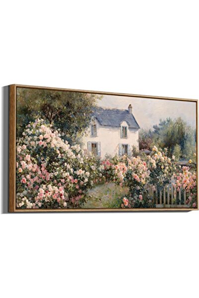 Emoda home Trove لوحة فنية جدارية لأزهار برية في مرج جبال الألب - قماش جبلي ع...