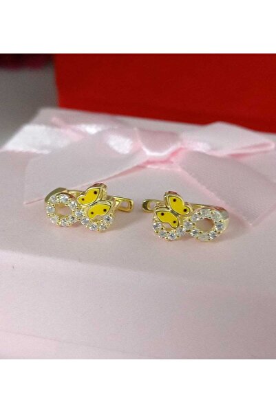 IAMIRA Yellow infinity girls earrings