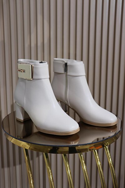 DERİ KABUSU Stone detail buckle women's boot 184