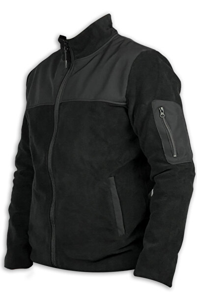 TOKER TEKSTİL Tam Fermuarlı Softshell Garnili Polar