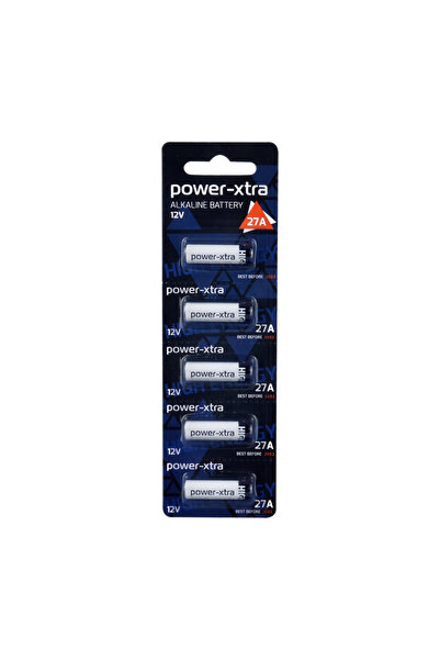 POWER-XTRA 27A Size 12V Alkaline Pil - 5li Blister