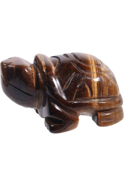 craftmystic Figurină broască țestoasă 4 cm cristal semiprețios ochi de tigru ...