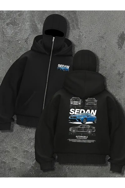 Flaubert -Kar Masked Ninja Unisix Zippered Sweatshirt Cardigan 3-Ply Thick Zi...