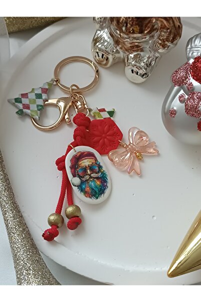 La fee aksesuar Yeni Yıl Hediye Çanta Charm Yılbaşı Ağacı Noel Baba Christmas...