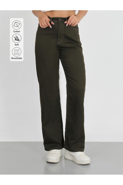 viking's line KOYU YEŞİL PALAZZO PANTOLON WİDE LEG JEANS YENİ SEZON 2026