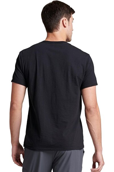 Pure Infinity Men’s 100% Cotton Crew Neck Basic T-Shirt – Black
