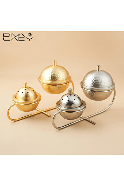 DIVA LADY Luxury metal incense burner set with a double spherical design ✨