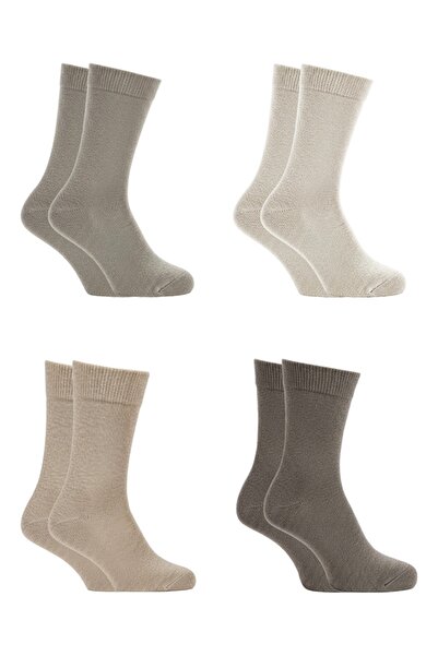 BENİSA ÇORAP Men's Alpaca Wool Winter Towel Thick Socks 4 Pack