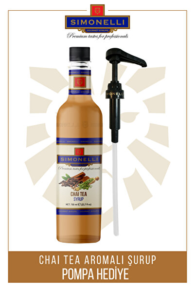 Simonelli Kahve Ve Kokteyl Şurubu Chai Tea Aromalı 700 ml Pompa Hediyeli