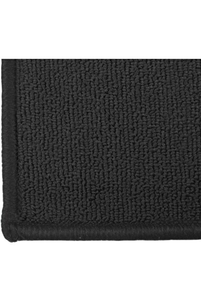 ritz Kitchen Rug - Stain-Resistant, Washable with Latex Backing, 18 x 30 in, Black