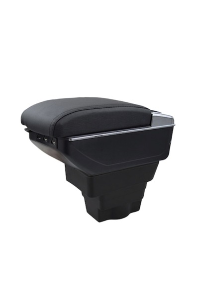 AVR Armrest for Opel Astra J (from 12.2009) model 7H, black faux leather, USB ports