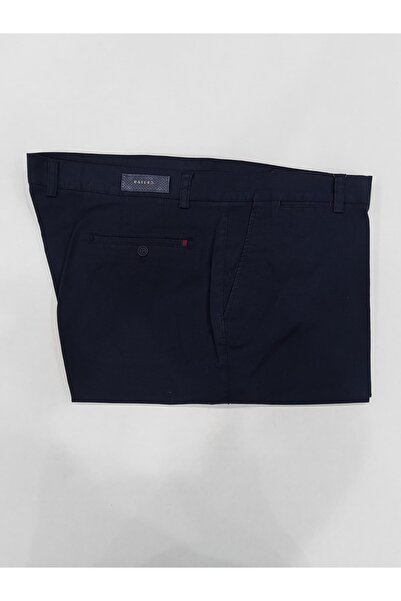 RATEKS Plus Size Solid Textured Wide Fit Seasonal Men's Pants Navy Blue