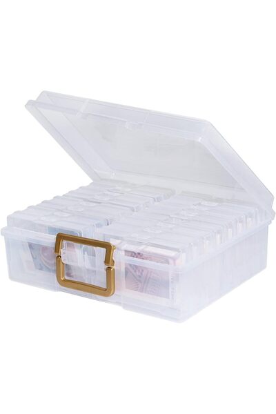 Novelinks حافظة صور 4 × 6 بوصة - حافظة صور داخلية تتسع لـ 16 صورة (مقبض شفاف ...