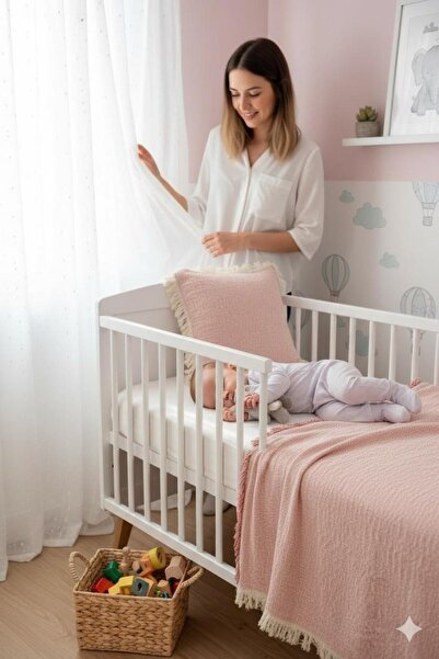 DNRYSL Premium Rose 4-Layer Muslin Baby Blanket, 160X220 Blanket Cover Soft, Breathable, Natural Cotton