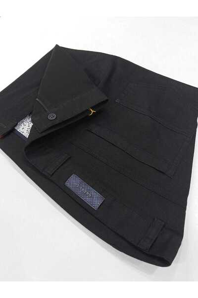 RATEKS Plus Size Denim Pocketed Wide Fit Seasonal Men's Pants Black