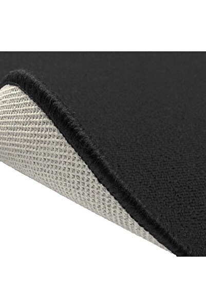 ritz Kitchen Rug - Stain-Resistant, Washable with Latex Backing, 18 x 30 in, Black