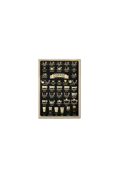 Promass ملصق حائط بتصميم عتيق لفنجان قهوة، بارات مطبخ، مقاس 50×36 سم