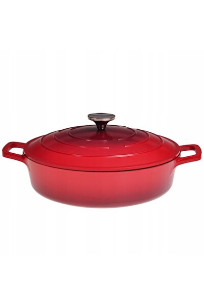 Kamille marble-coated pot, aluminum, non-stick, 4L, 28x7.5cm, induction compatible, red