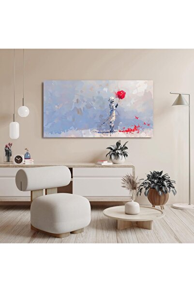 Emoda home Trove لوحة فنية تجريدية ساحلية جدارية (60×120 سم) – طباعة قماشية م...