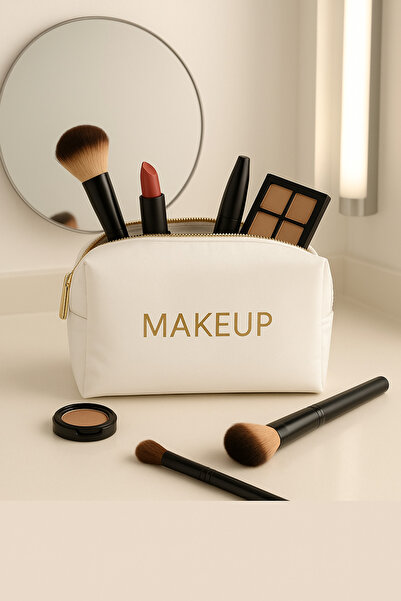 BLTBAGS حقيبة مكياج نسائية بيضاء للمجوهرات