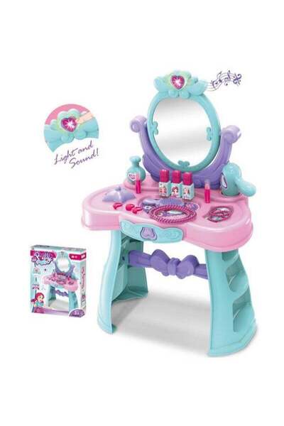 TOY GARDEN مجموعة ألعاب تجميل الفتيات العصرية مع طاولة تزيين صوتية وإضاءة