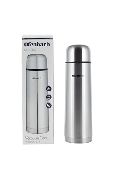 Ofenbach Stainless Steel Vacuum Thermos 750 ml with Cup Lid, 100% Leakproof