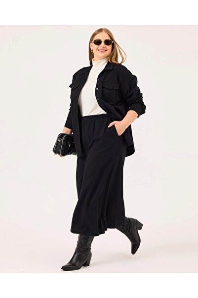 SEÇİL KADIN büyük beden elastik bel maksi boy etek ETEK 10002421614005