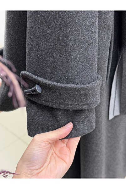 BENAHOLL Alisa Double Pocket Scarf Coat-En2200 Anthracite