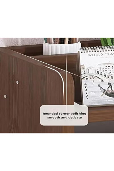 KEKE Desktopshelf Multipurpose Floor Storage Cabinet Multi Layer Bookcase Organizer 56cm Brown