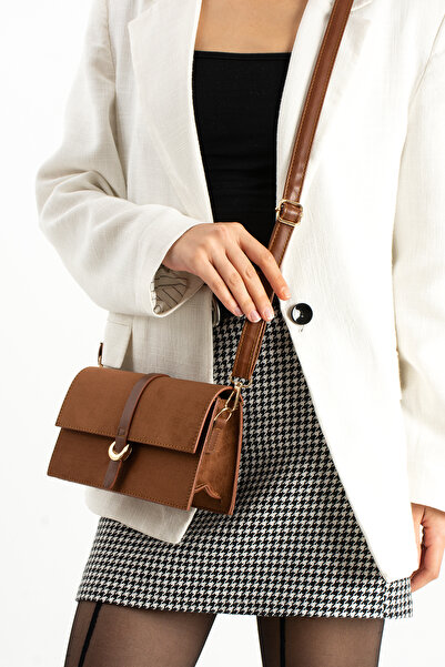 Night Rosie Model Suede Women's Hand and Shoulder Bag