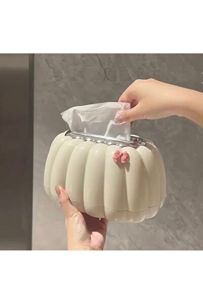 selvi wear Stylish Decorative Napkin Box with Ribbon Detail – Tabletop Napkin Holder