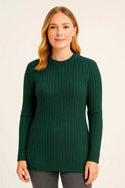 Giyimodam Cycling Round Neck Knitwear Sweater Cotton Thick Corded Fabric Wove...