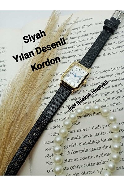 Brality Retro Vintage Still Model Roma Numeral Black Cord Gold Case Women Wri...