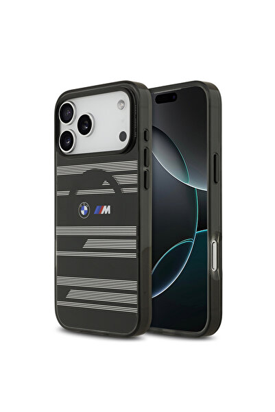BMW iPhone 17 Pro Max UyumluKılıf Lisanslı M-safeli Metal Kamera Butonlu Yata...
