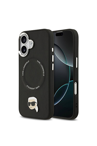 Karl Lagerfeld iPhone 17 Uyumlu Kılıf Lisanslı M-safeli Metal Kamera ve Buton...