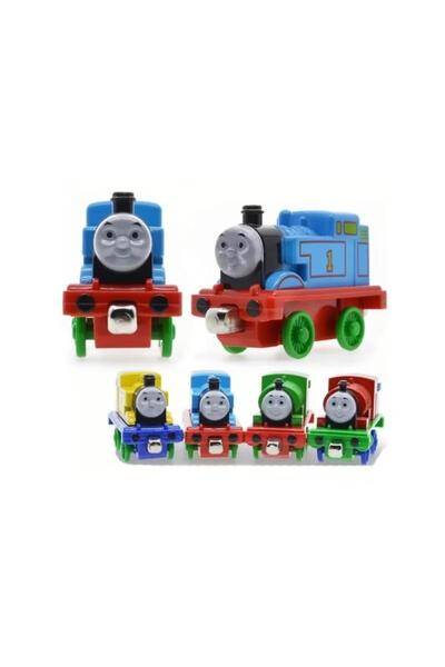 THOMAS Set 4 locomotive metalice and Friends cu magnet, multicolor, 3 ani+