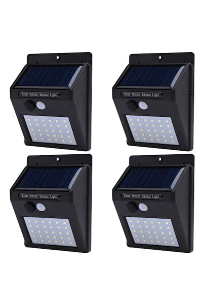 Trendily Σετ 4 Ηλιακών Φωτιστικών Τοίχου με Αισθητήρα Κίνησης και 30 LED