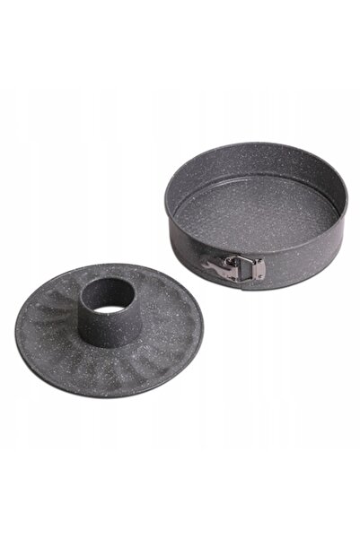 Kamille KM-6023 Set of 2 Baking Pans, Carbon Steel, 26x6.5 cm, Grey