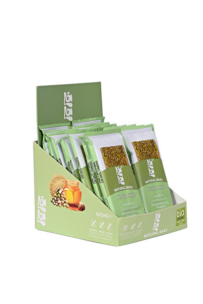 Lala Bars Sesame Pistachio Honey bar Organic x16pcs