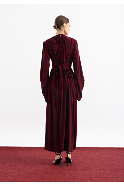 Birgül Bektaş Φαρδύ φόρεμα με μανίκια με κορδόνια