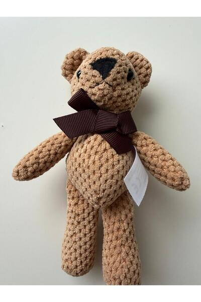 Bumelo دمية دب قطيفة قصيرة مصنوعة يدويًا باللون البني قطعة واحدة 15 سم / 5.9 ...