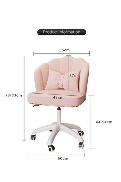 Generic Petal Vanity Chair for Women Ergonomic, 360° Swivel, Multiuse as Computer/Office/Makeup Chair