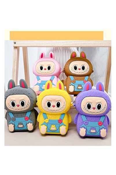 LABUBU Pouch with Keychain, 10×6 cm, Various Models and Colors, Toy and Collectible Accessory